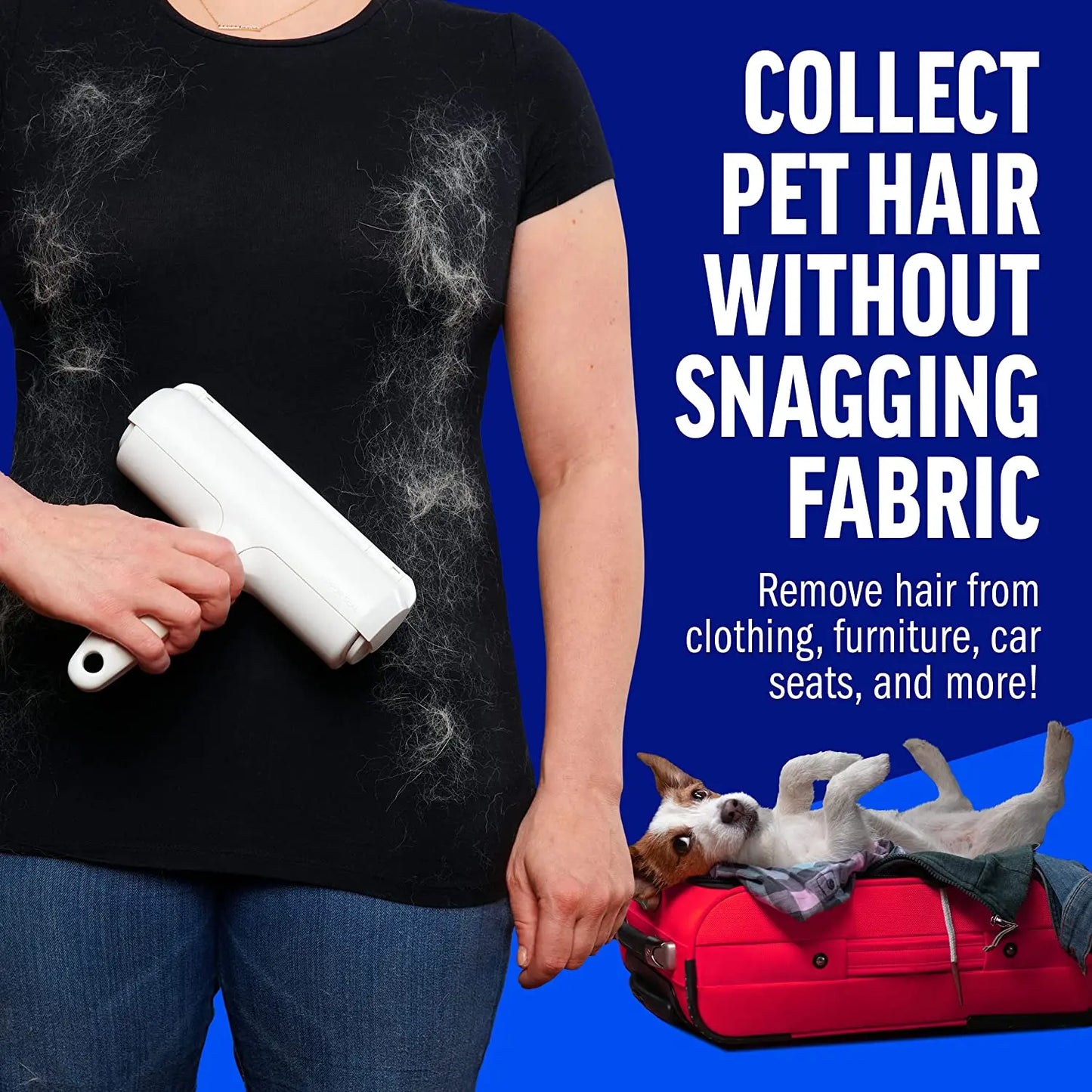 PetEase™ Self-Cleaning Pet Hair Remover | Reusable Lint Roller for Dogs & Cats
